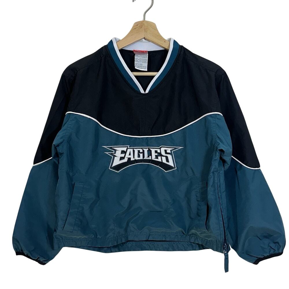 Philadelphia Eagles Youth M (10/12) NFL Front Pocket Windbreaker Jacket